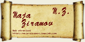 Maja Ziramov vizit kartica
